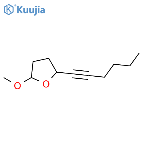 FURAN, 2-(1-HEXYNYL)TETRAHYDRO-5-METHOXY- structure
