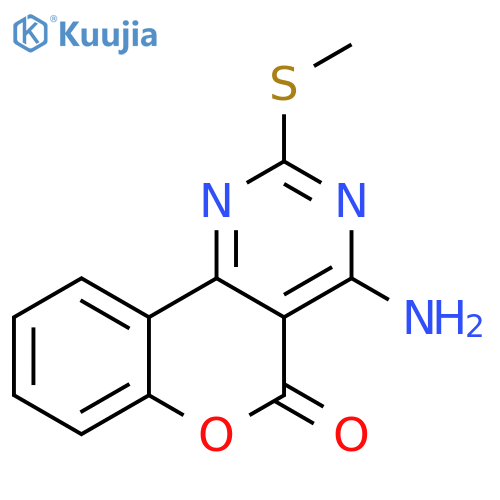 5H-[1]BENZOPYRANO[4,3-D]PYRIMIDIN-5-ONE, 4-AMINO-2-(METHYLTHIO)- structure