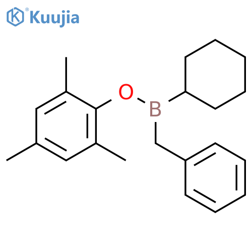 Borinic acid, cyclohexyl(phenylmethyl)-, 2,4,6-trimethylphenyl ester structure