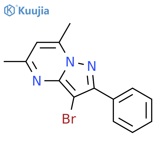 Pyrazolo[1,5-a]pyrimidine, 3-bromo-5,7-dimethyl-2-phenyl- structure