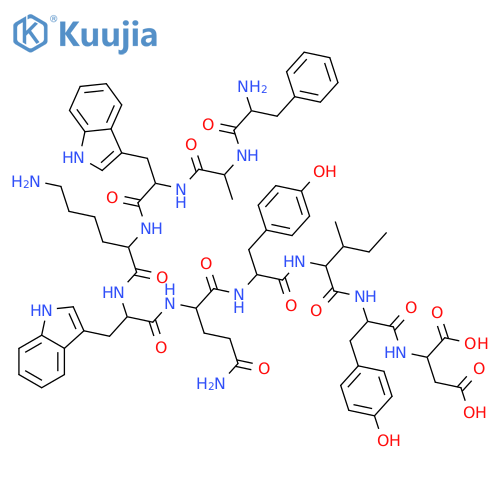 L-Aspartic acid,L-phenylalanyl-L-alanyl-L-tryptophyl-L-lysyl-L-tryptophyl-L-glutaminyl-L-tyrosyl-L-isoleucyl-L-tyrosyl- structure