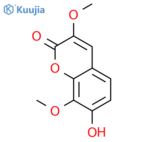 2H-1-BENZOPYRAN-2-ONE, 7-HYDROXY-3,8-DIMETHOXY- structure