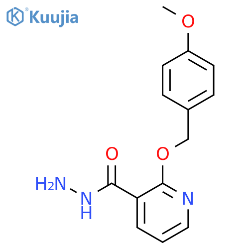3-Pyridinecarboxylic acid, 2-[(4-methoxyphenyl)methoxy]-, hydrazide structure