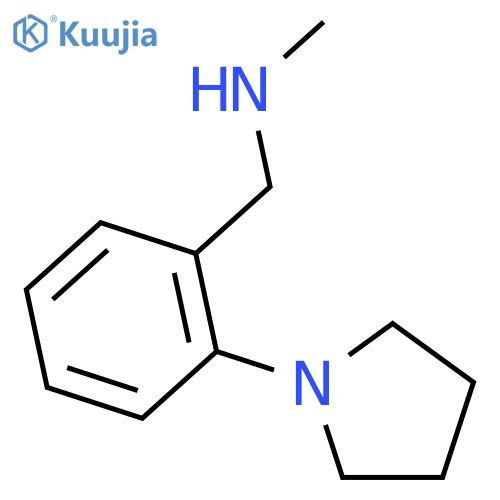 methyl({[2-(pyrrolidin-1-yl)phenyl]methyl})amine structure