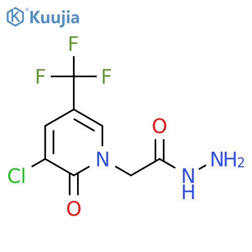 2-3-Chloro-2-oxo-5-(trifluoromethyl)-1,2-dihydropyridin-1-ylacetohydrazide structure
