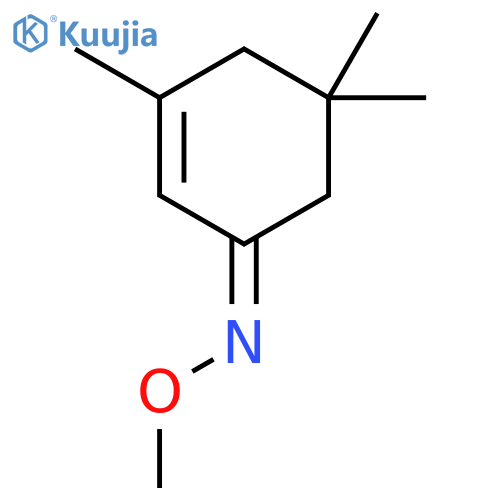2-CYCLOHEXEN-1-ONE, 3,5,5-TRIMETHYL-, O-METHYLOXIME, (E)- structure