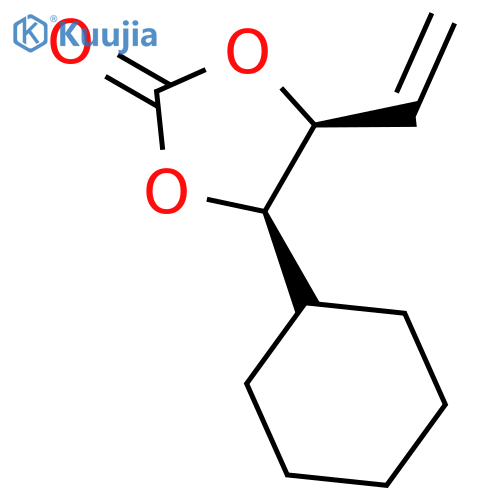1,3-Dioxolan-2-one, 4-cyclohexyl-5-ethenyl-, (4R,5S)-rel- structure