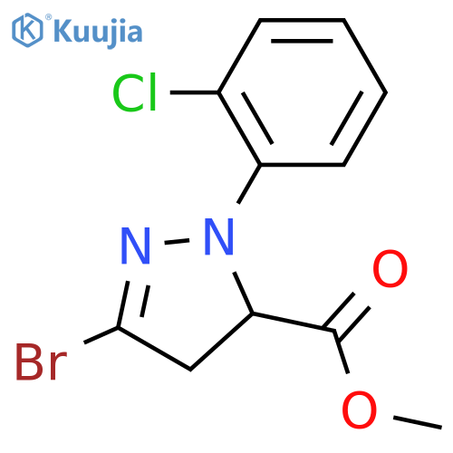 Methyl 3-bromo-1-(2-chlorophenyl)-4,5-dihydro-1H-pyrazole-5-carboxylate structure
