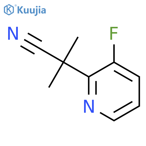 2-(3-fluoropyridin-2-yl)-2-methylpropanenitrile structure