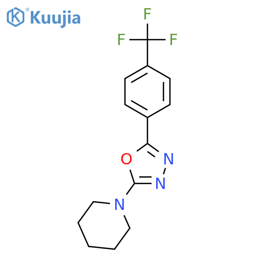 Piperidine, 1-[5-[4-(trifluoromethyl)phenyl]-1,3,4-oxadiazol-2-yl]- structure