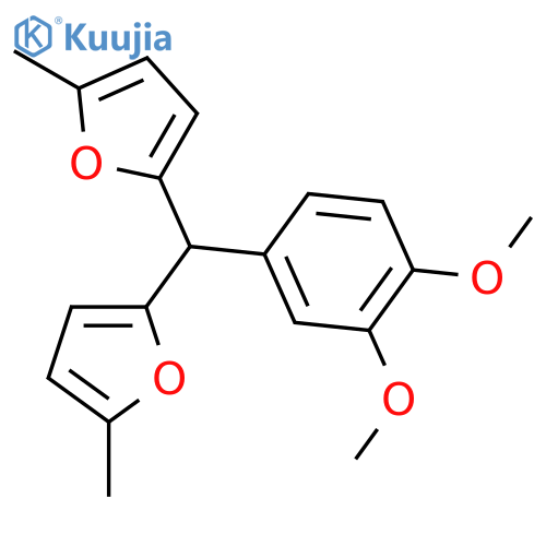 Furan, 2,2'-[(3,4-dimethoxyphenyl)methylene]bis[5-methyl- structure