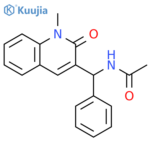 Acetamide, N-[(1,2-dihydro-1-methyl-2-oxo-3-quinolinyl)phenylmethyl]- structure