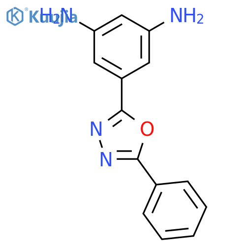 1,3-BENZENEDIAMINE, 5-(5-PHENYL-1,3,4-OXADIAZOL-2-YL)- structure