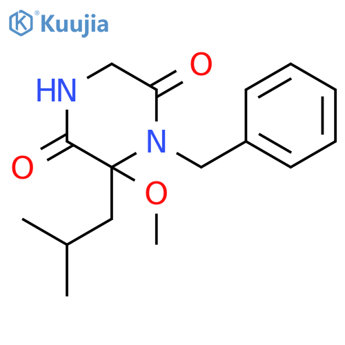 2,5-Piperazinedione, 6-methoxy-6-(2-methylpropyl)-1-(phenylmethyl)- structure