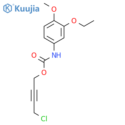 CARBAMIC ACID, (3-ETHOXY-4-METHOXYPHENYL)-, 4-CHLORO-2-BUTYNYL ESTER structure