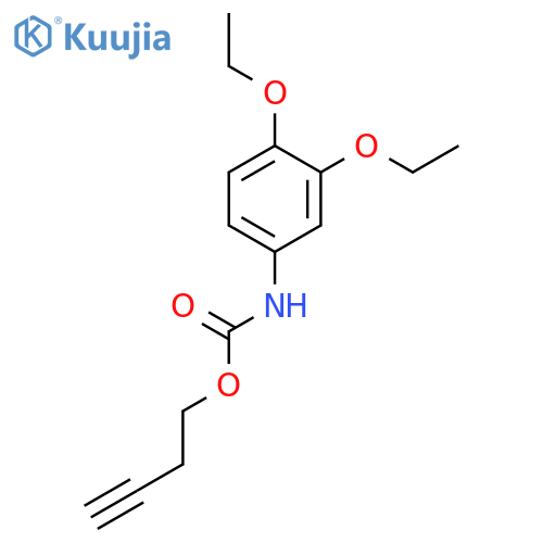 Carbamic acid, (3,4-diethoxyphenyl)-, 3-butynyl ester structure