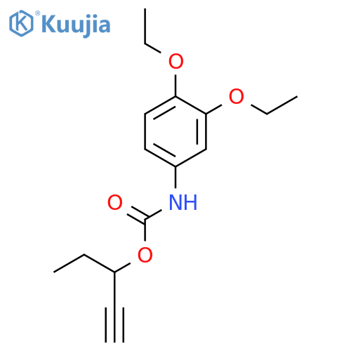 CARBAMIC ACID, (3,4-DIETHOXYPHENYL)-, 1-ETHYL-2-PROPYNYL ESTER structure