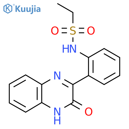 N-2-(3-oxo-3,4-dihydroquinoxalin-2-yl)phenylethane-1-sulfonamide structure