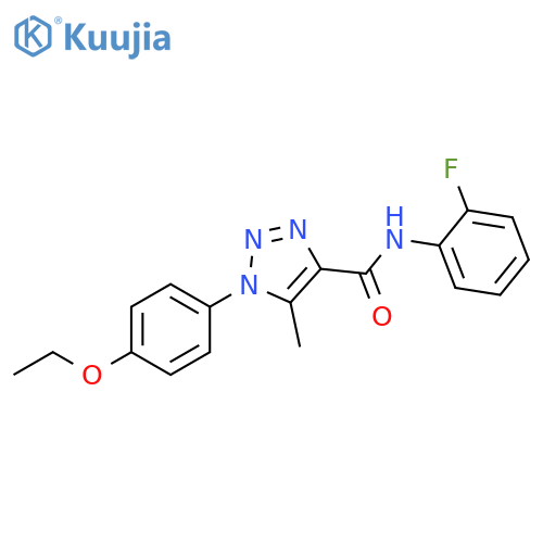 1-(4-ethoxyphenyl)-N-(2-fluorophenyl)-5-methyl-1H-1,2,3-triazole-4-carboxamide structure