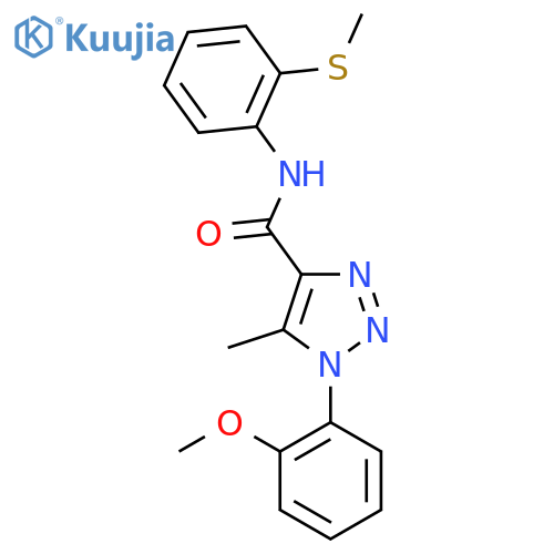 1-(2-methoxyphenyl)-5-methyl-N-2-(methylsulfanyl)phenyl-1H-1,2,3-triazole-4-carboxamide structure