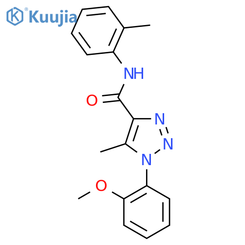 1-(2-methoxyphenyl)-5-methyl-N-(2-methylphenyl)-1H-1,2,3-triazole-4-carboxamide structure