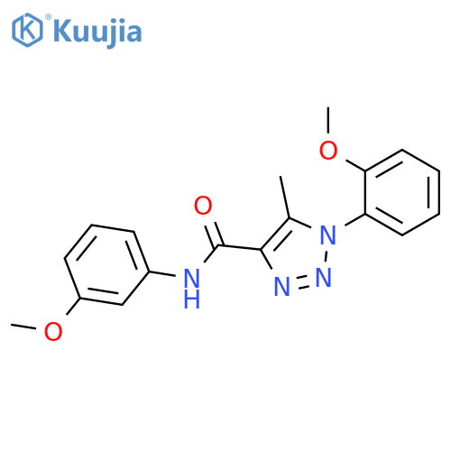 1-(2-methoxyphenyl)-N-(3-methoxyphenyl)-5-methyl-1H-1,2,3-triazole-4-carboxamide structure