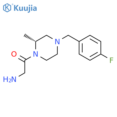 Piperazine, 1-(aminoacetyl)-4-[(4-fluorophenyl)methyl]-2-methyl-, (2R)- structure