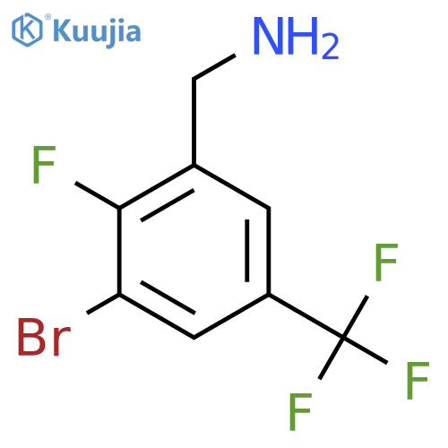 3-Bromo-2-fluoro-5-(trifluoromethyl)benzylamine structure