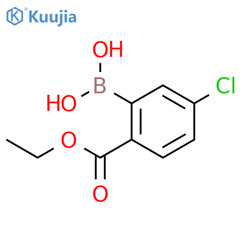 5-Chloro-2-(ethoxycarbonyl)phenylboronic acid structure