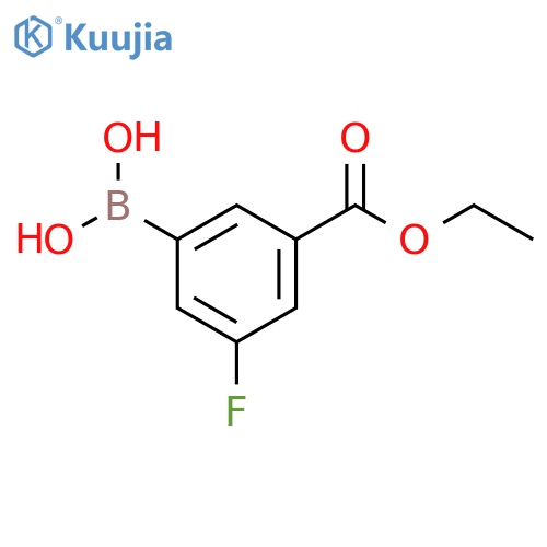 3-Fluoro-5-ethoxycarbonylphenylboronic acid structure