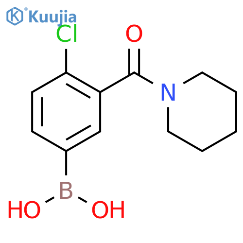 4-Chloro-3-(piperidine-1-carbonyl)phenylboronic acid structure