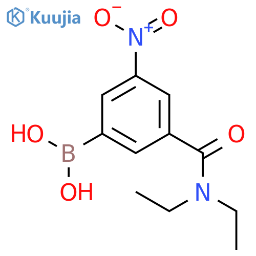 3-(N,N-Diethylaminocarbonyl)-5-nitrophenylboronic acid structure