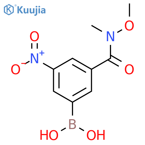 3-(Methoxy(methyl)aminocarbonyl)-5-nitrophenylboronic Acid structure
