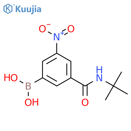 3-(t-Butylaminocarbonyl)-5-nitrophenylboronic acid structure