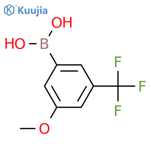 [3-methoxy-5-(trifluoromethyl)phenyl]boronic acid structure