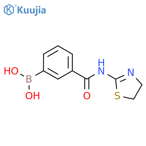 (3-((4,5-Dihydrothiazol-2-yl)carbamoyl)phenyl)boronic acid structure