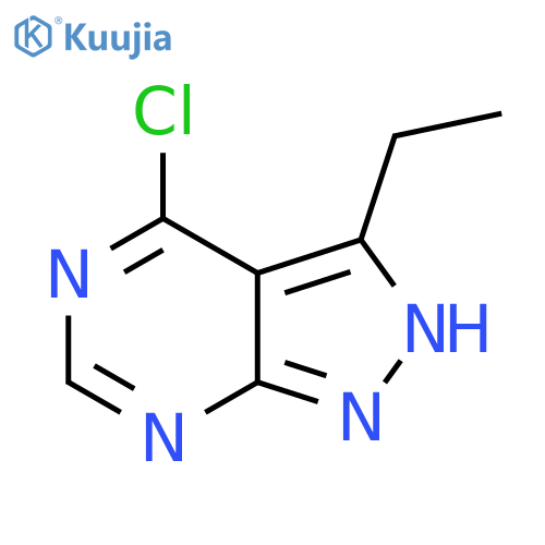 4-chloro-3-ethyl-1H-pyrazolo3,4-dpyrimidine structure