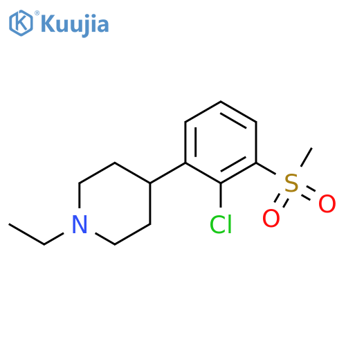 Piperidine, 4-[2-chloro-3-(methylsulfonyl)phenyl]-1-ethyl- structure