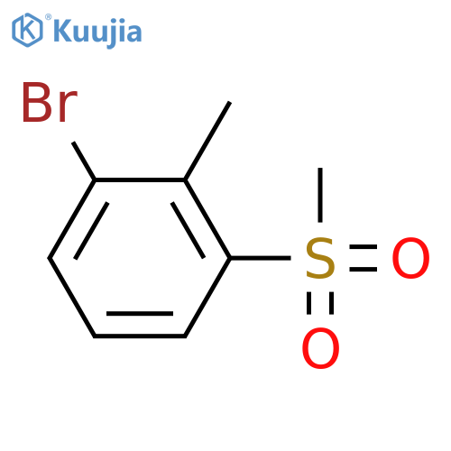 Benzene, 1-bromo-2-methyl-3-(methylsulfonyl)- structure