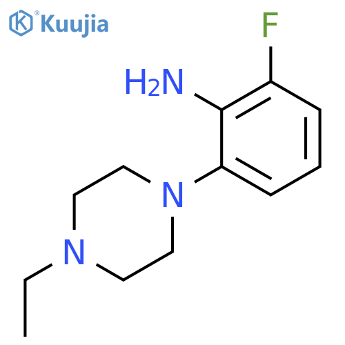 BENZENAMINE, 2-(4-ETHYL-1-PIPERAZINYL)-6-FLUORO- structure