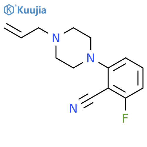 Benzonitrile, 2-fluoro-6-[4-(2-propenyl)-1-piperazinyl]- structure
