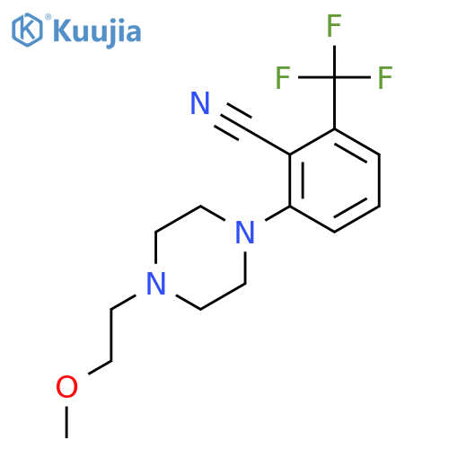 BENZONITRILE, 2-[4-(2-METHOXYETHYL)-1-PIPERAZINYL]-6-(TRIFLUOROMETHYL)- structure