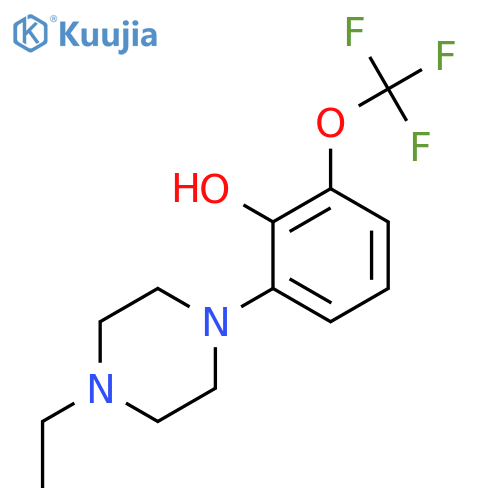 PHENOL, 2-(4-ETHYL-1-PIPERAZINYL)-6-(TRIFLUOROMETHOXY)- structure