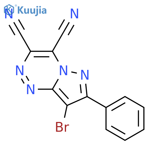 Pyrazolo[5,1-c][1,2,4]triazine-3,4-dicarbonitrile, 8-bromo-7-phenyl- structure