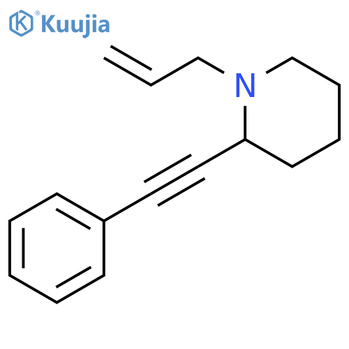 Piperidine, 2-(phenylethynyl)-1-(2-propenyl)- structure