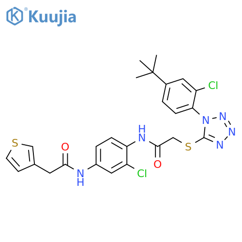 3-Thiopheneacetamide,N-[3-chloro-4-[[[[1-[2-chloro-4-(1,1-dimethylethyl)phenyl]-1H-tetrazol-5-yl]thio]acetyl]amino]phenyl]- structure