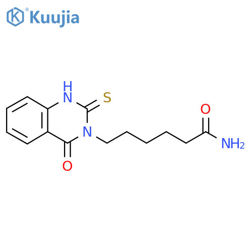 6-(4-Oxo-2-sulfanyl-3,4-dihydroquinazolin-3-yl)hexanamide structure