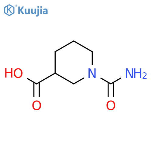 1-(aminocarbonyl)-3-piperidinecarboxylic Acid hydrochloride structure