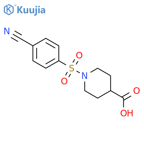 1-(4-Cyanobenzenesulfonyl)piperidine-4-carboxylic Acid structure