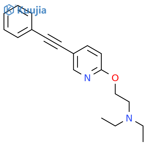 Ethanamine, N,N-diethyl-2-[[5-(phenylethynyl)-2-pyridinyl]oxy]- structure